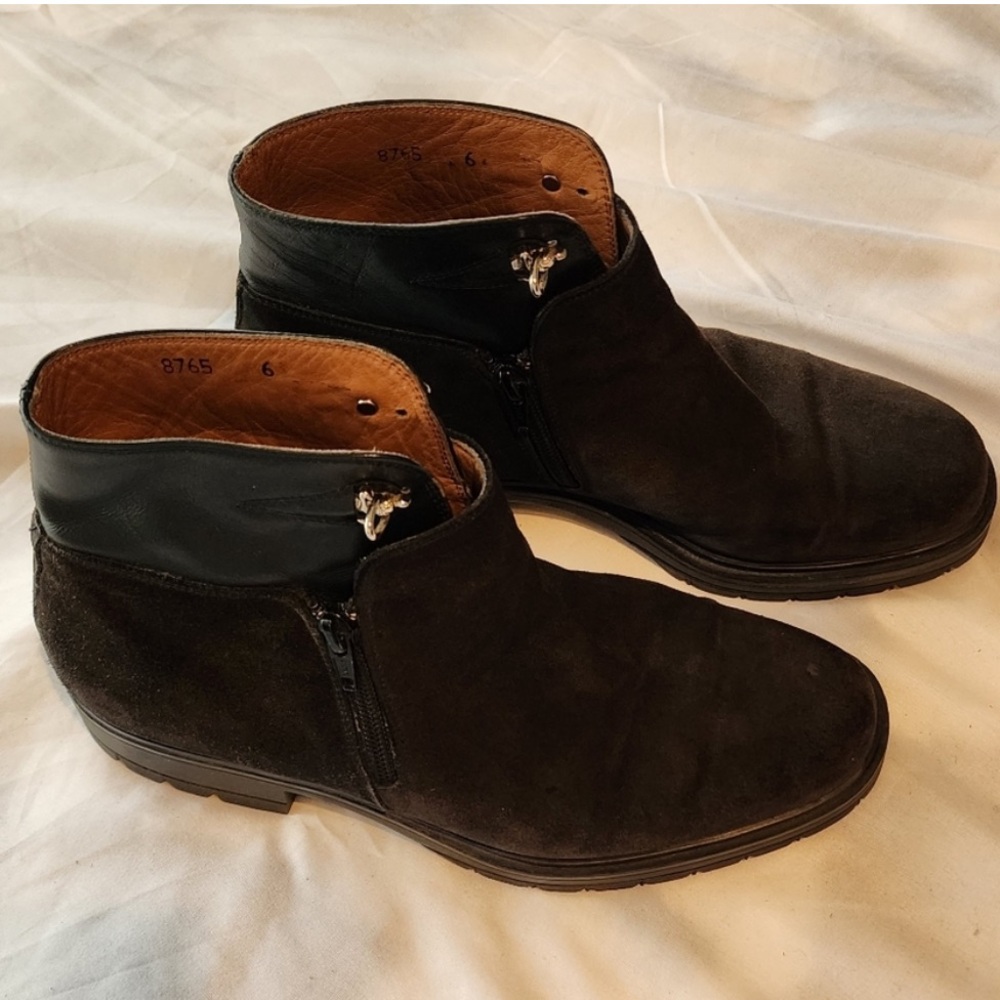 Cesare Paciotti Mens Suede Ankle Boots Black 6